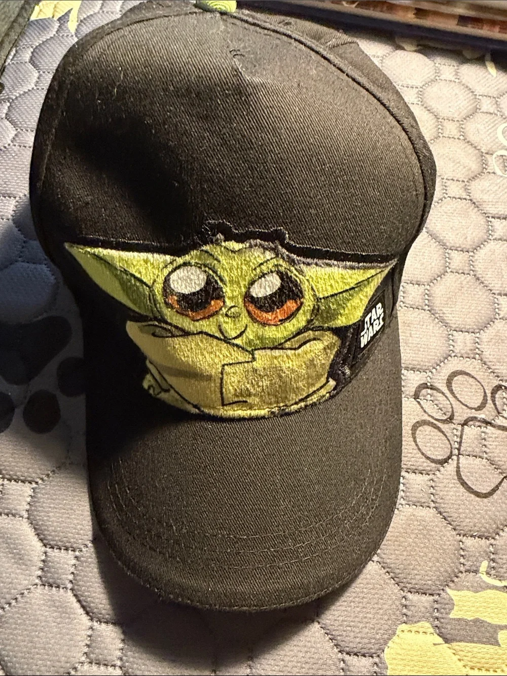 Star Wars Kids Black Cap with Green Grogu Patch